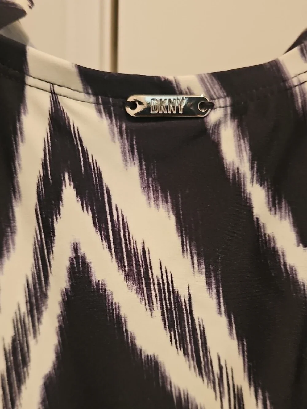 DKNY Black & White Zebra-Print One-Piece Swimsuit - Picture 5 of 6